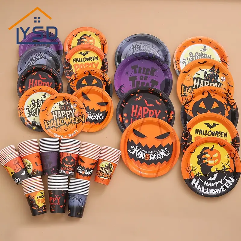Halloween -engångsbordsuppsättningar