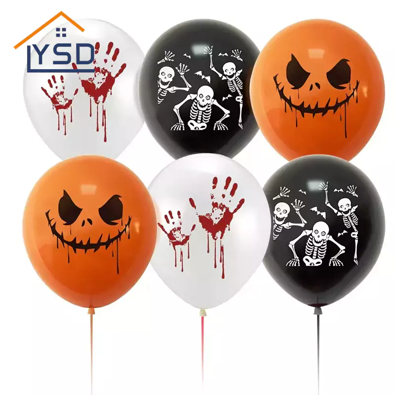 Halloween tryckta latexballonger