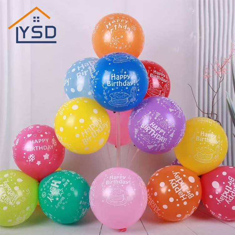 Grattis på födelsedagen tryckta latexballonger