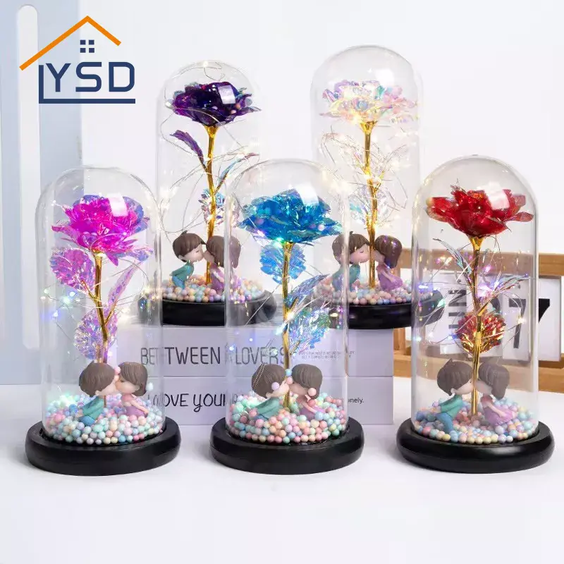 Alla hjärtans dag glaskupolblommor